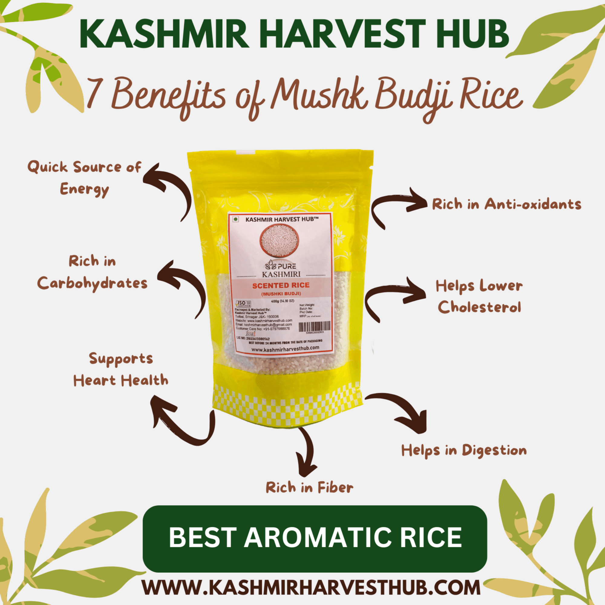 Kashmiri Scented Rice (Mushk Budji) - Image 2