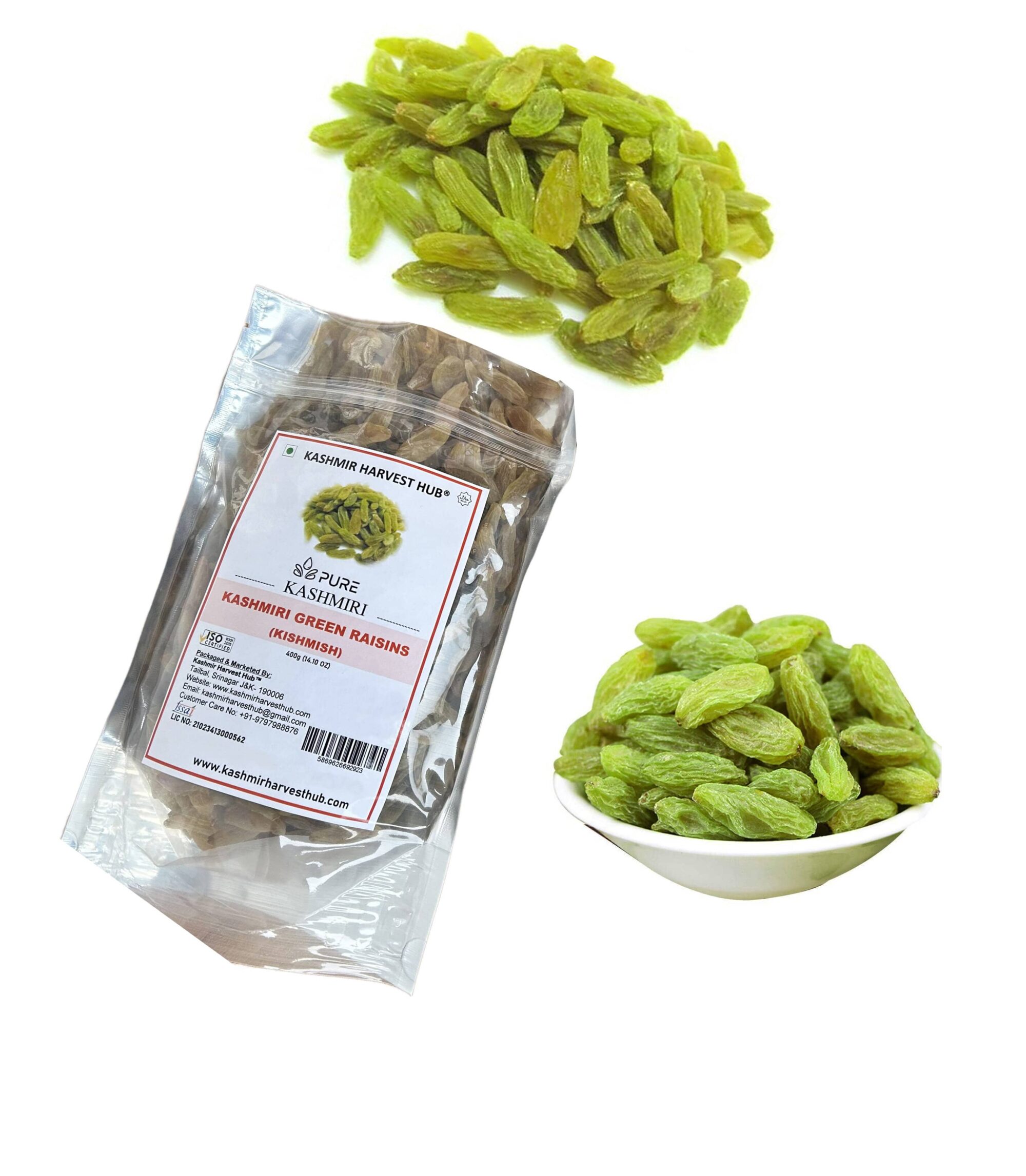 Pure Kashmiri Raisins (Green Kishmish)