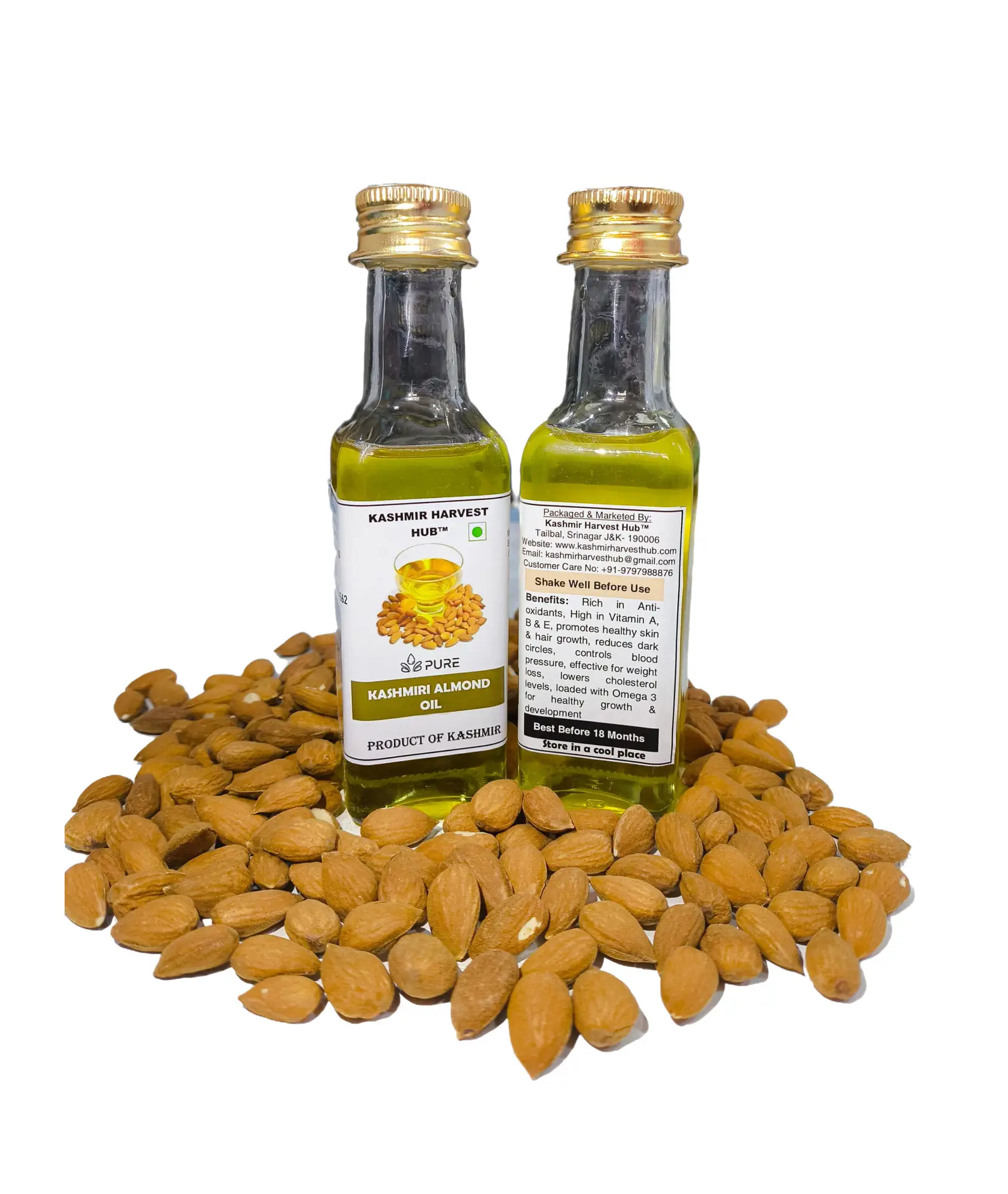 Kashmiri Almond Oil (Cold Pressed Mamra Badam Oil) - Image 5