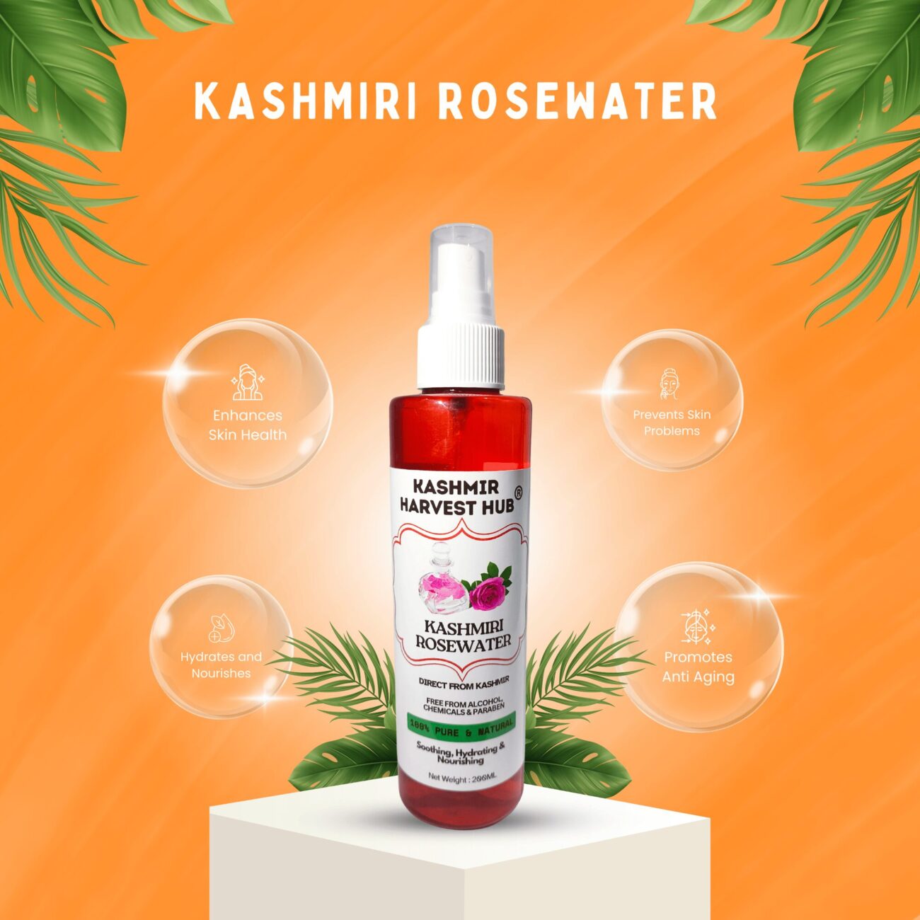 Pure Kashmiri Rosewater (Face Toner)